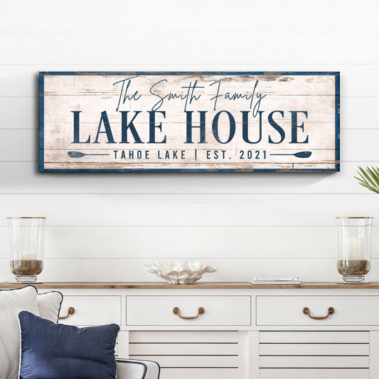 Personalized Lake House Sign V