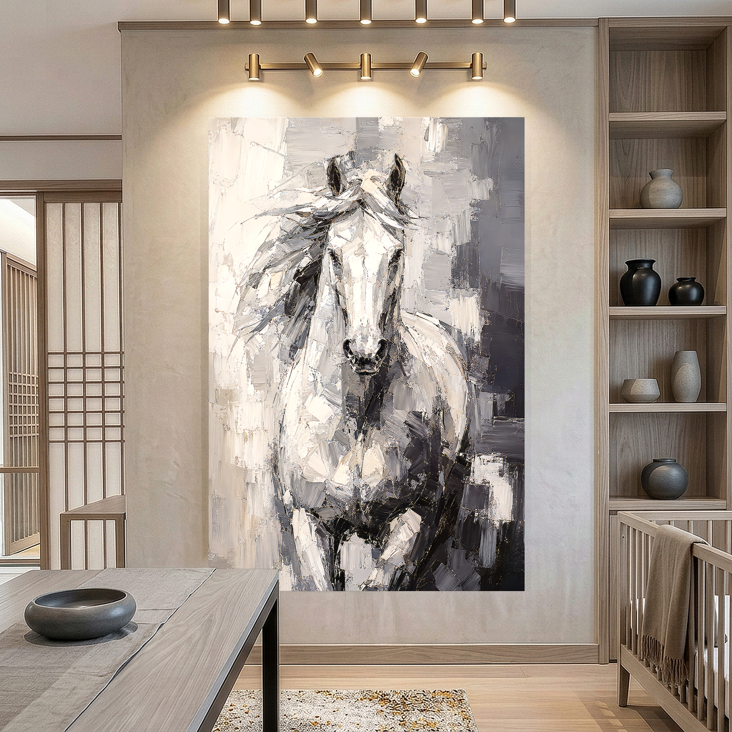 Abstract Monochrome Horse