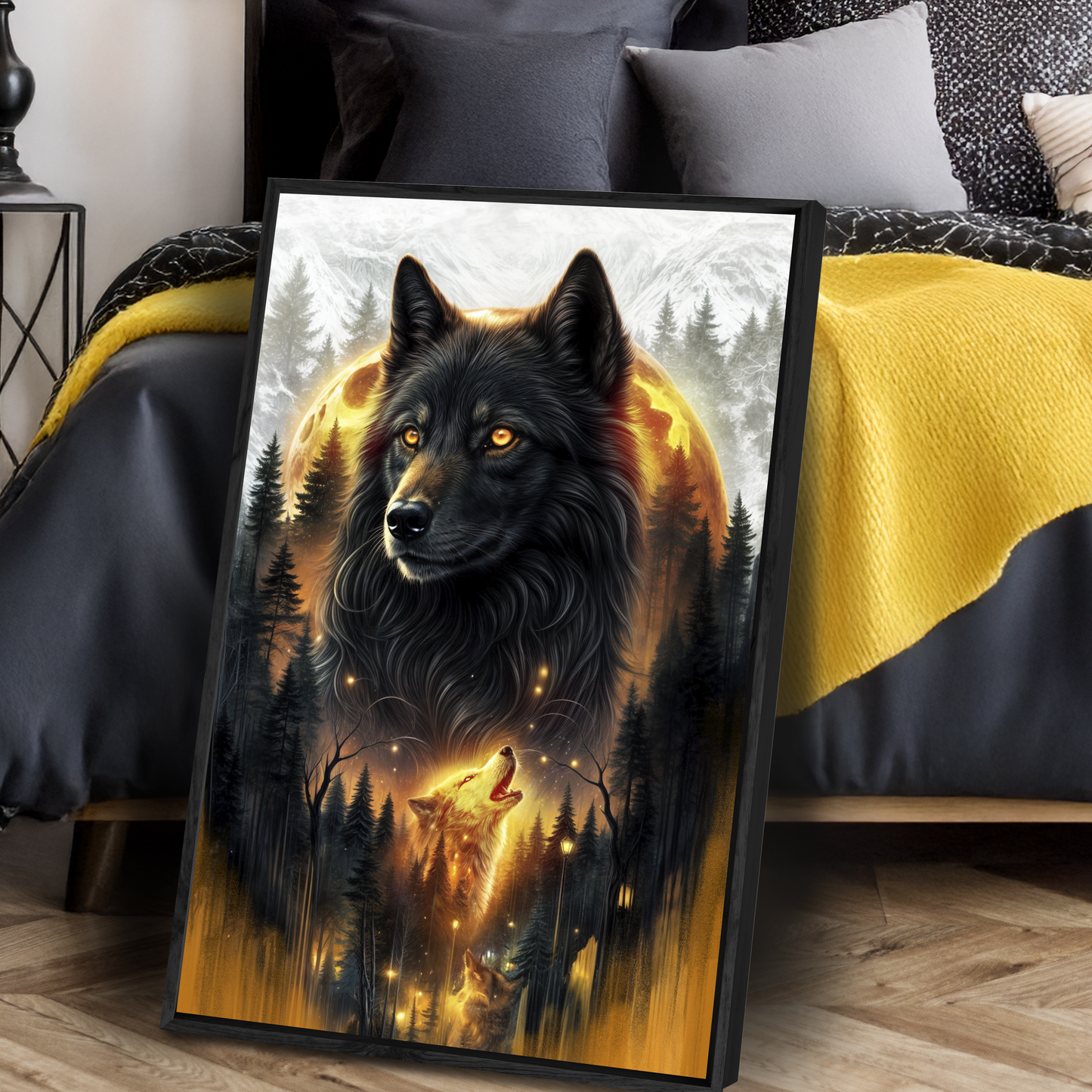 Eclipse of the Alpha Wolf Wall Art