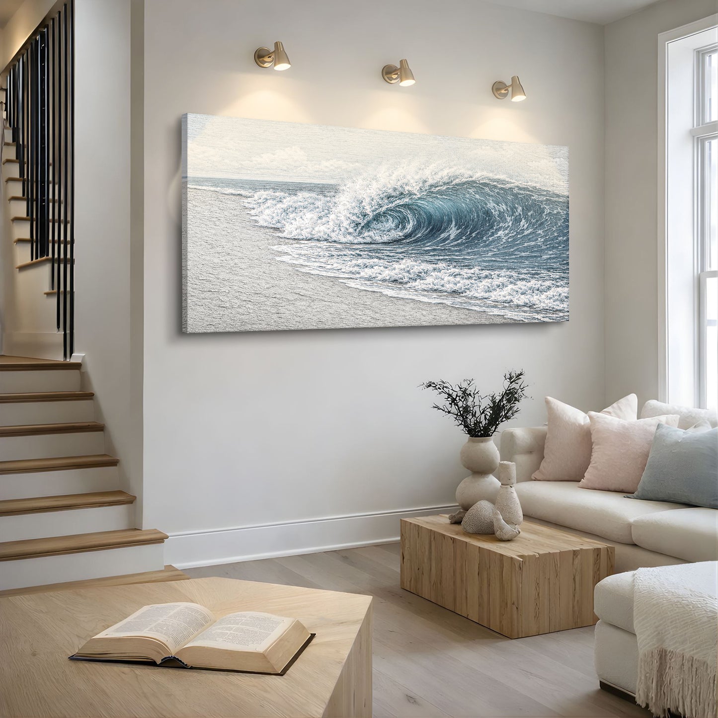 Abstract Beach Shore Wall Art III