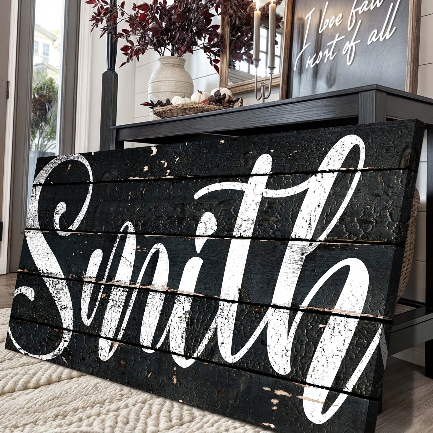 Personalized Family Last Name Wall Sign II