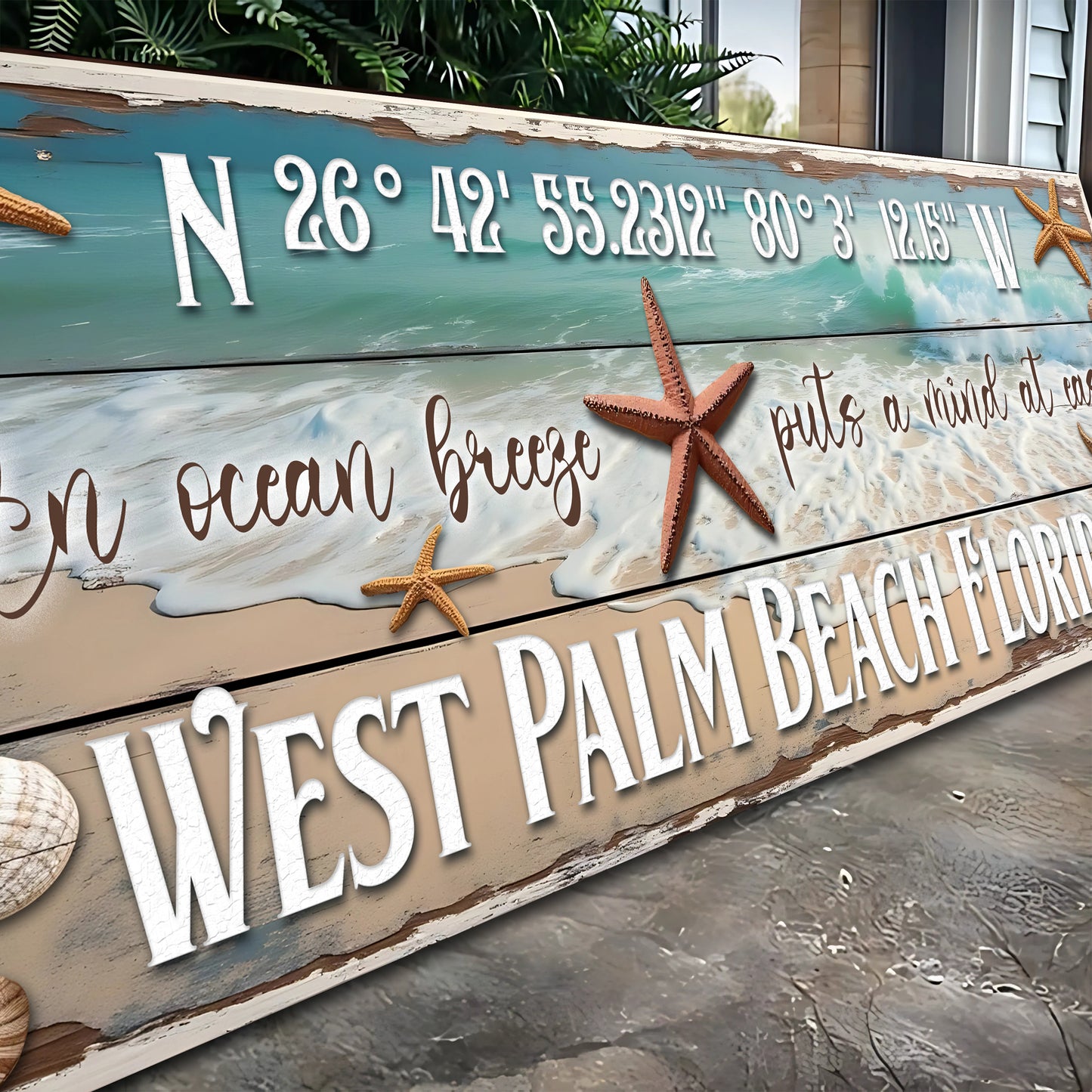 Personalized Beach House Coastal Sign III