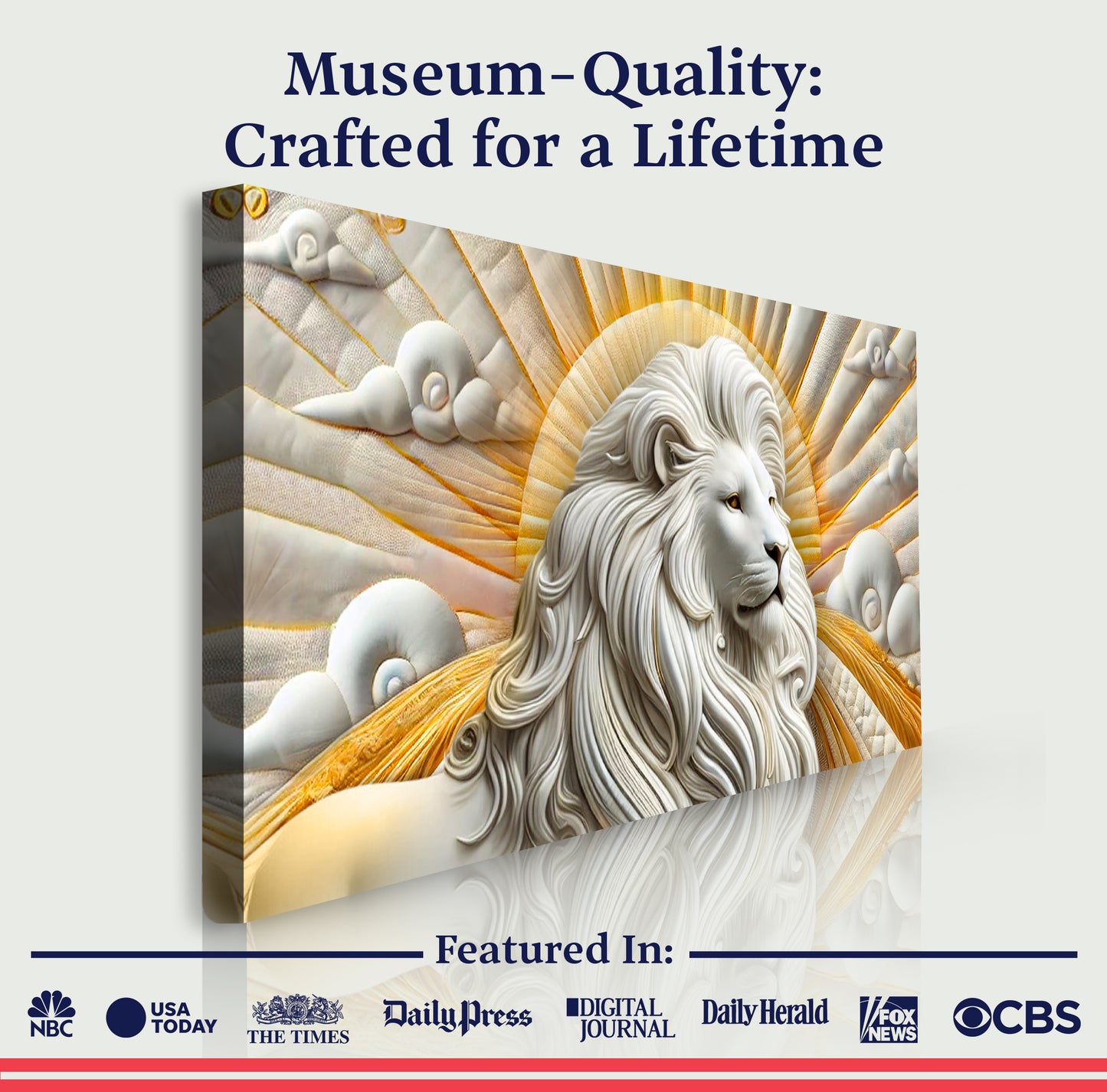 3D Majestic Lion Wall Art III