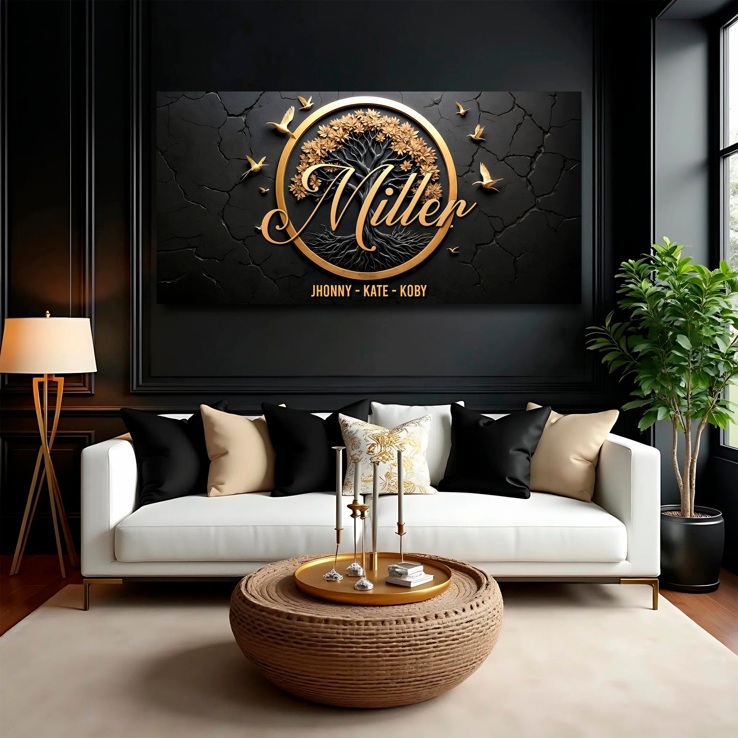 3D Celtic Tree Of Life Family Name Sign