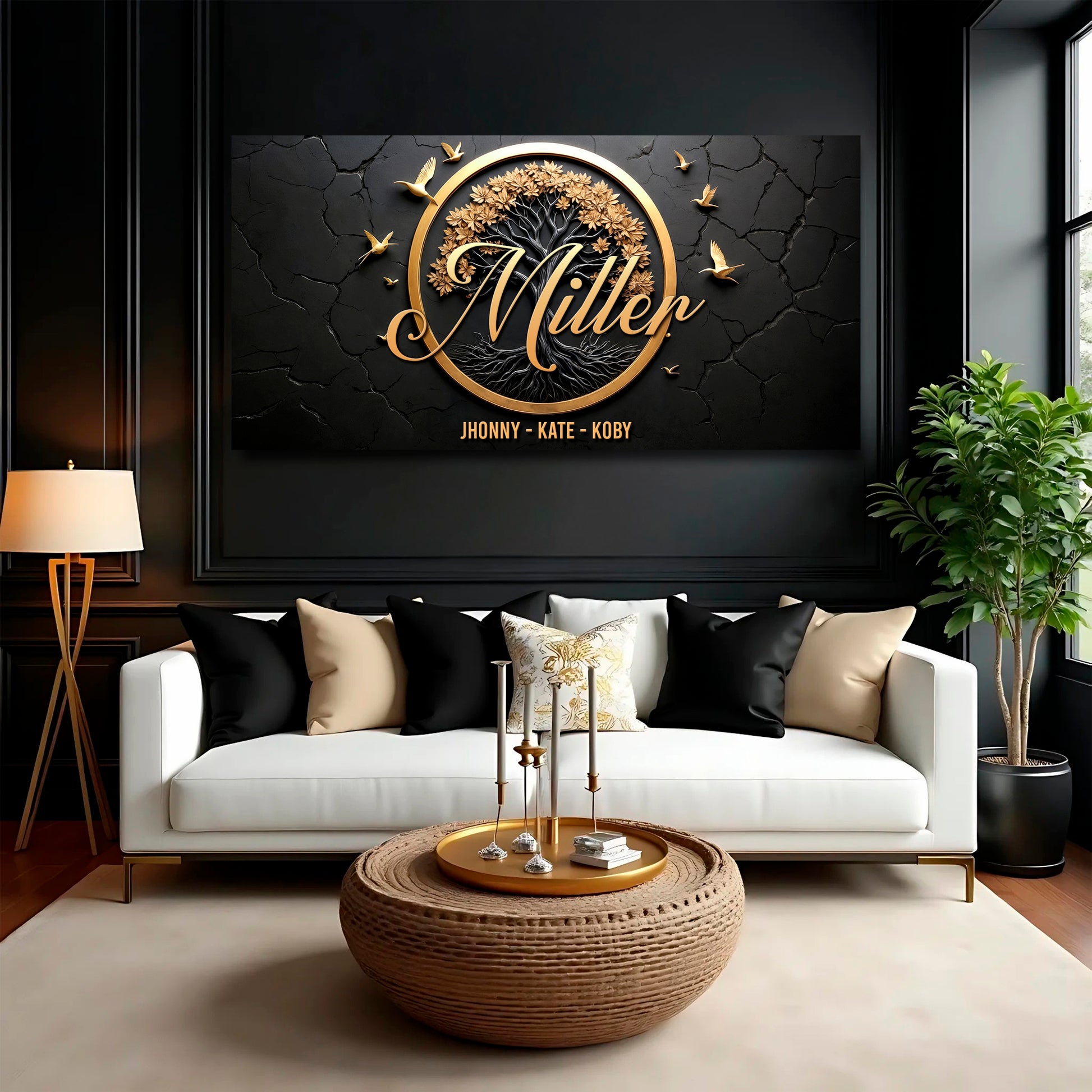 3D Celtic Tree Of Life Family Name Sign