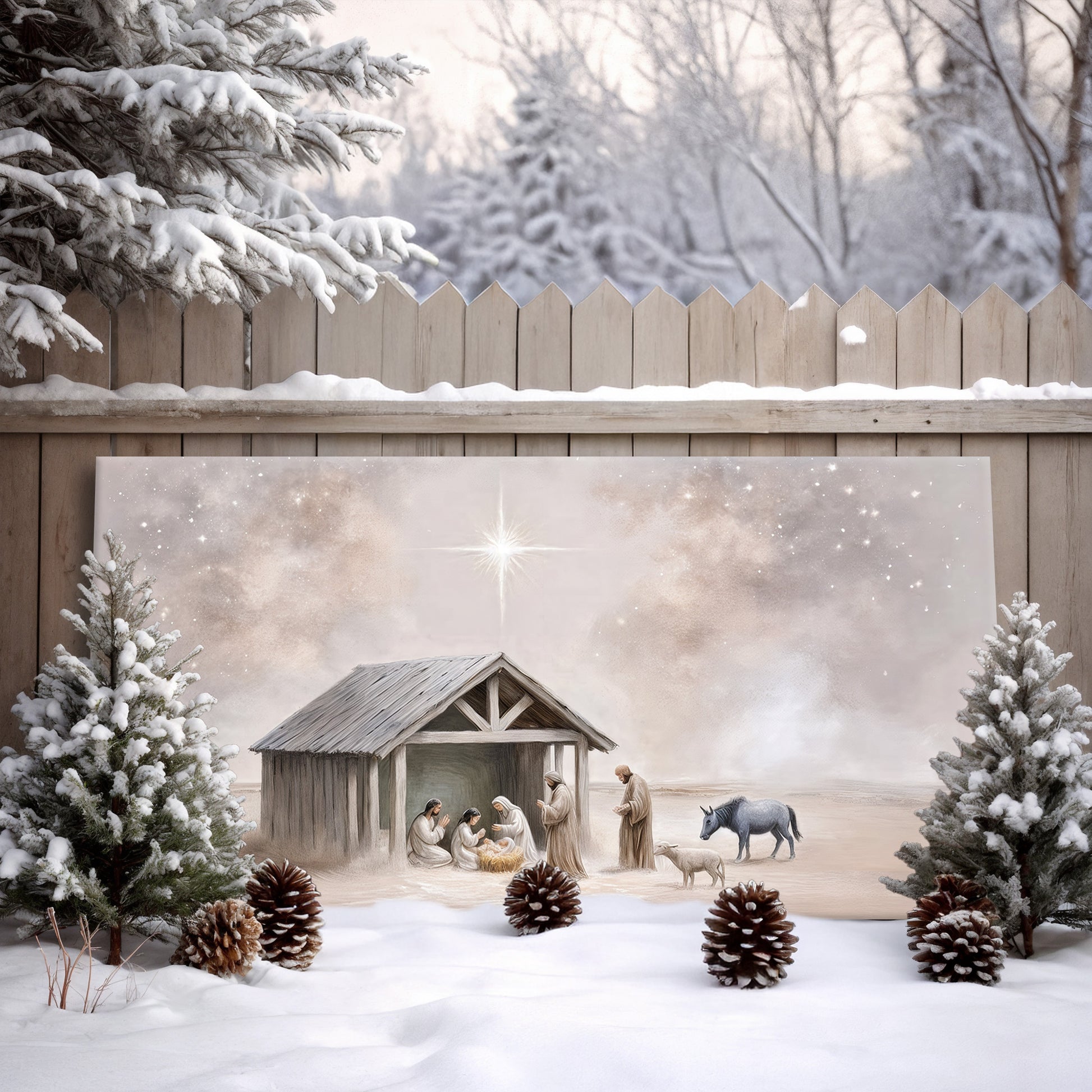 The Nativity Scene Christmas Wall Art