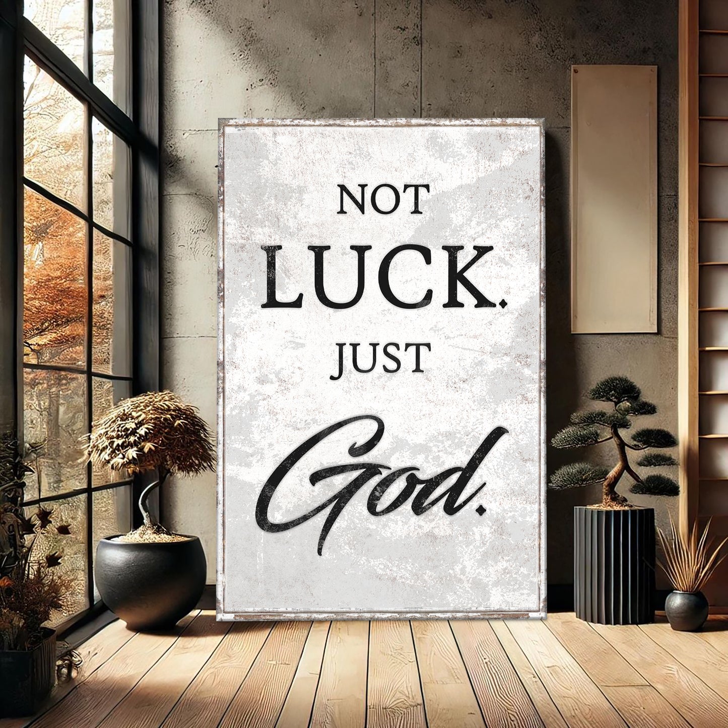 Not Luck Just God Faith Wall Art