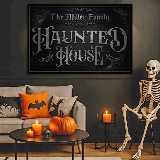 Personalized Haunted House Halloween Sign IV