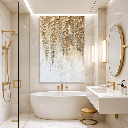 Golden Wisteria Wall Art