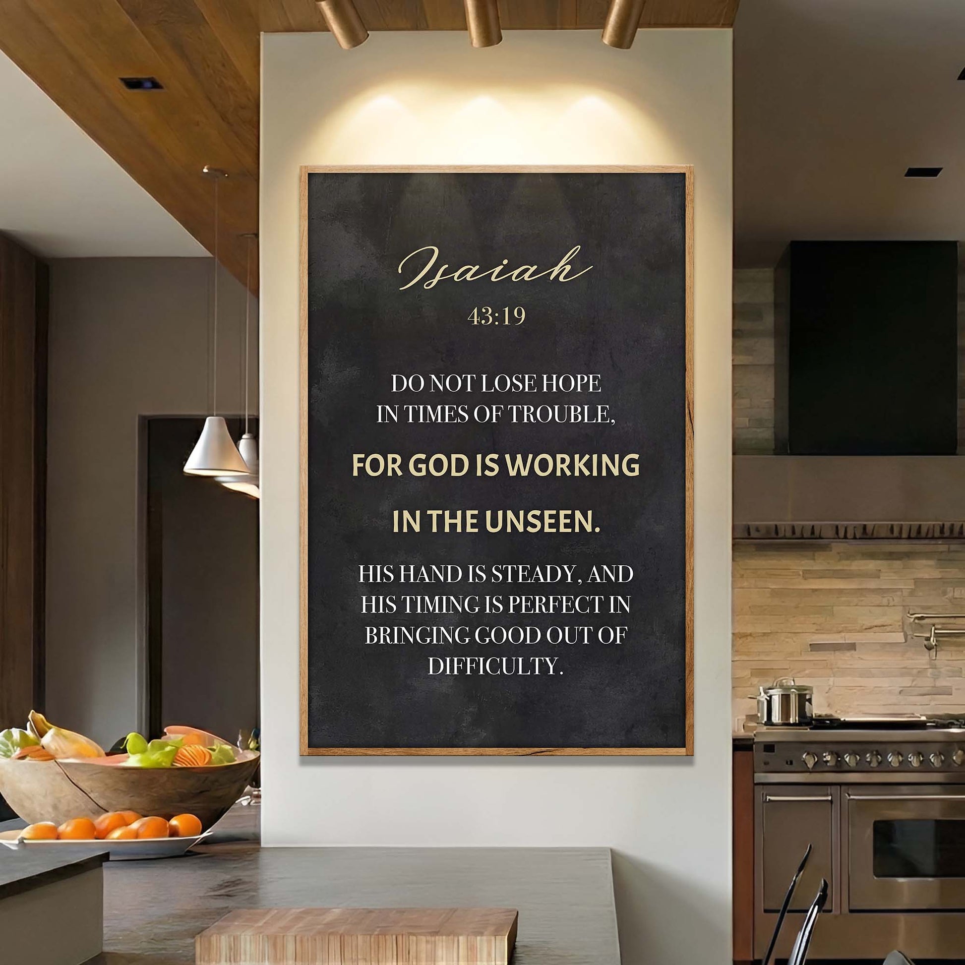 God Is Working - Isaiah 43:19 Faith Sign