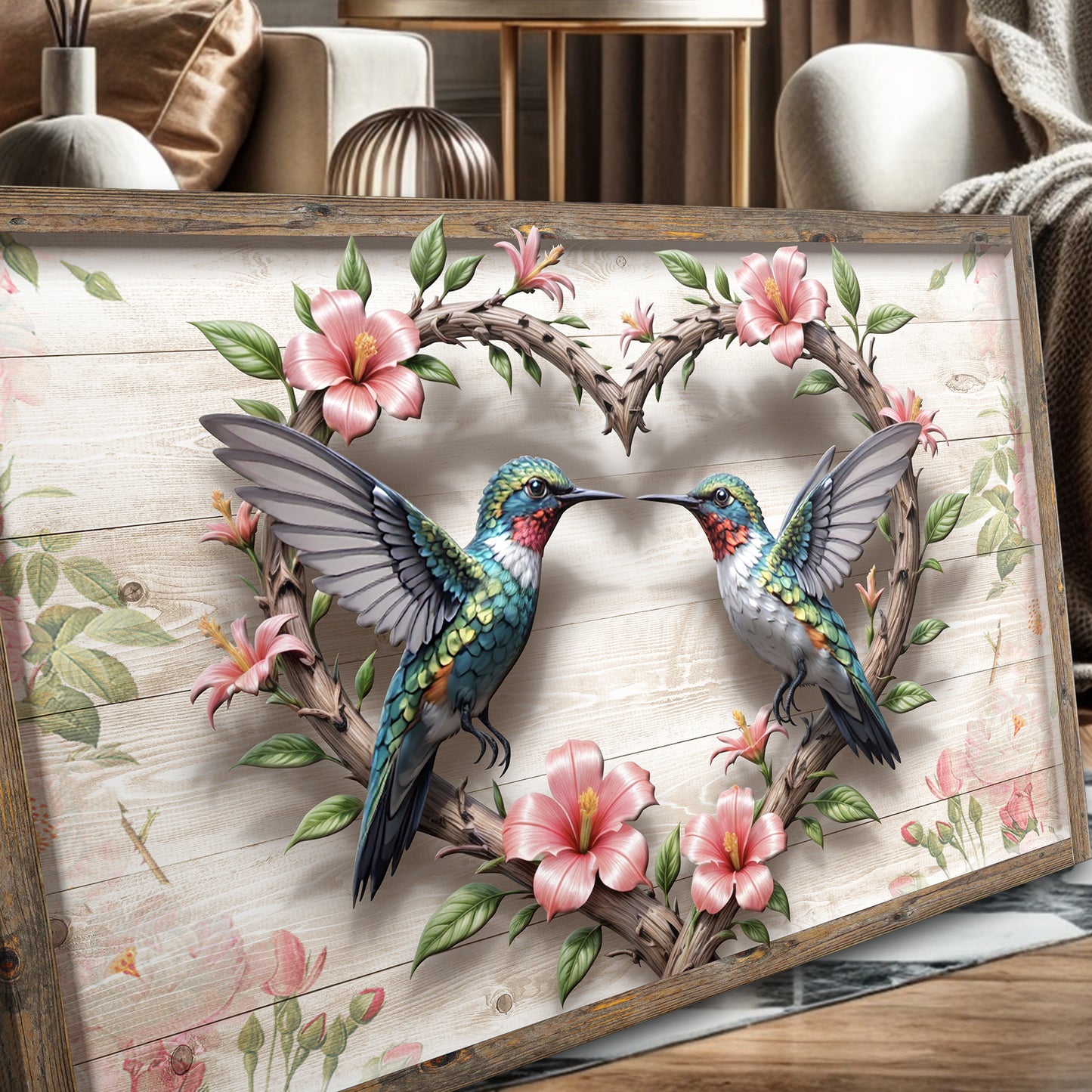 3D Hummingbirds Wall Art II