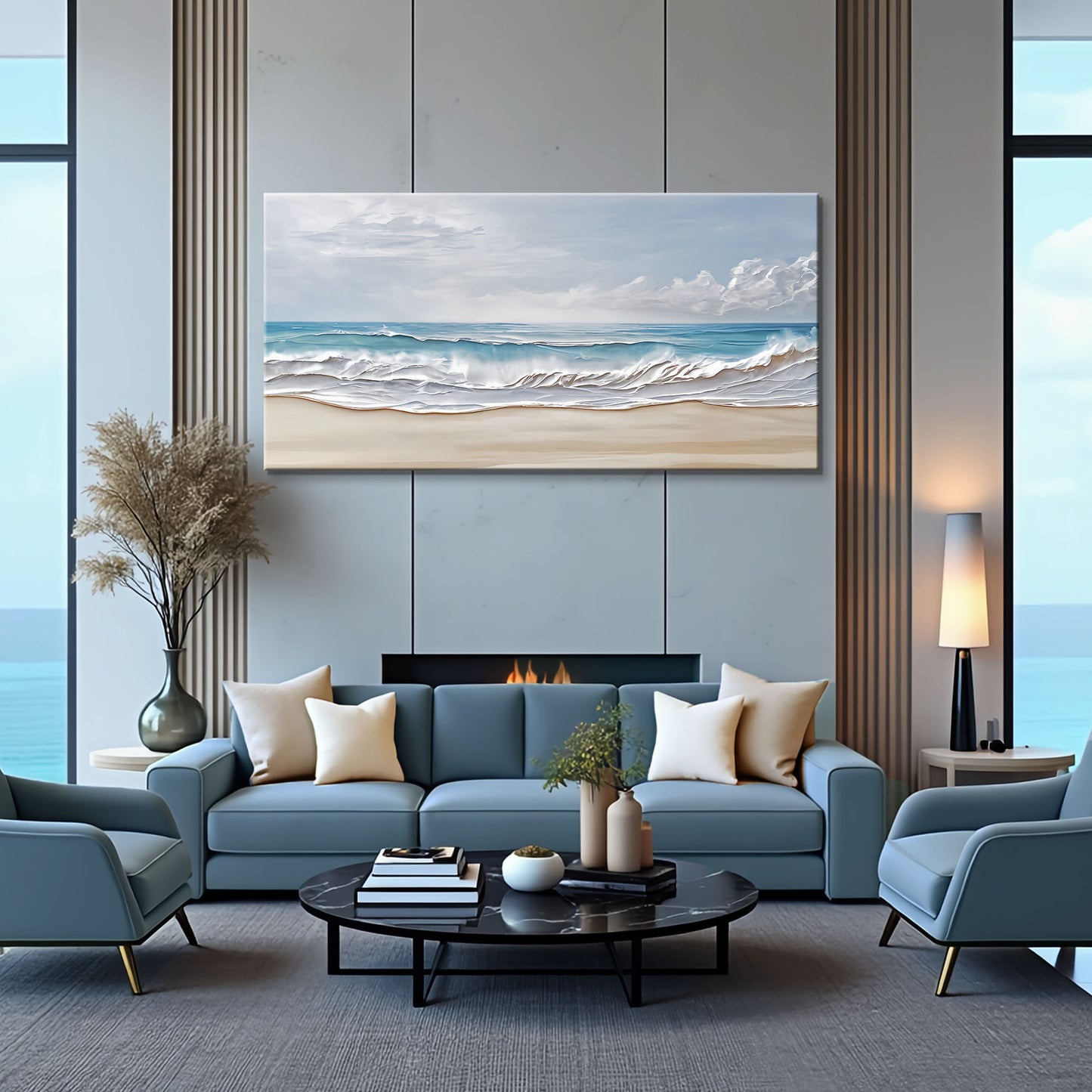 Serene Ocean Wave Coastal Wall Art VII