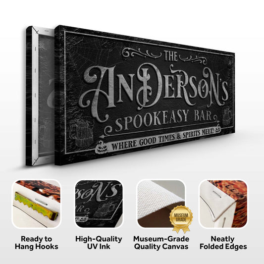 Personalized Spookeasy Bar Sign Specs - Image by Tailored Canvases