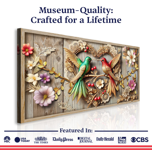 3D Hummingbirds Wall Art VII