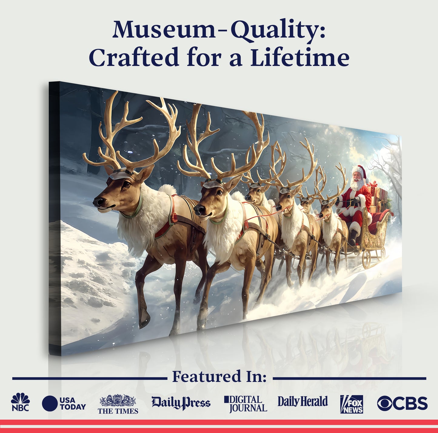 Santa’s Sleigh Ride Christmas Wall Art