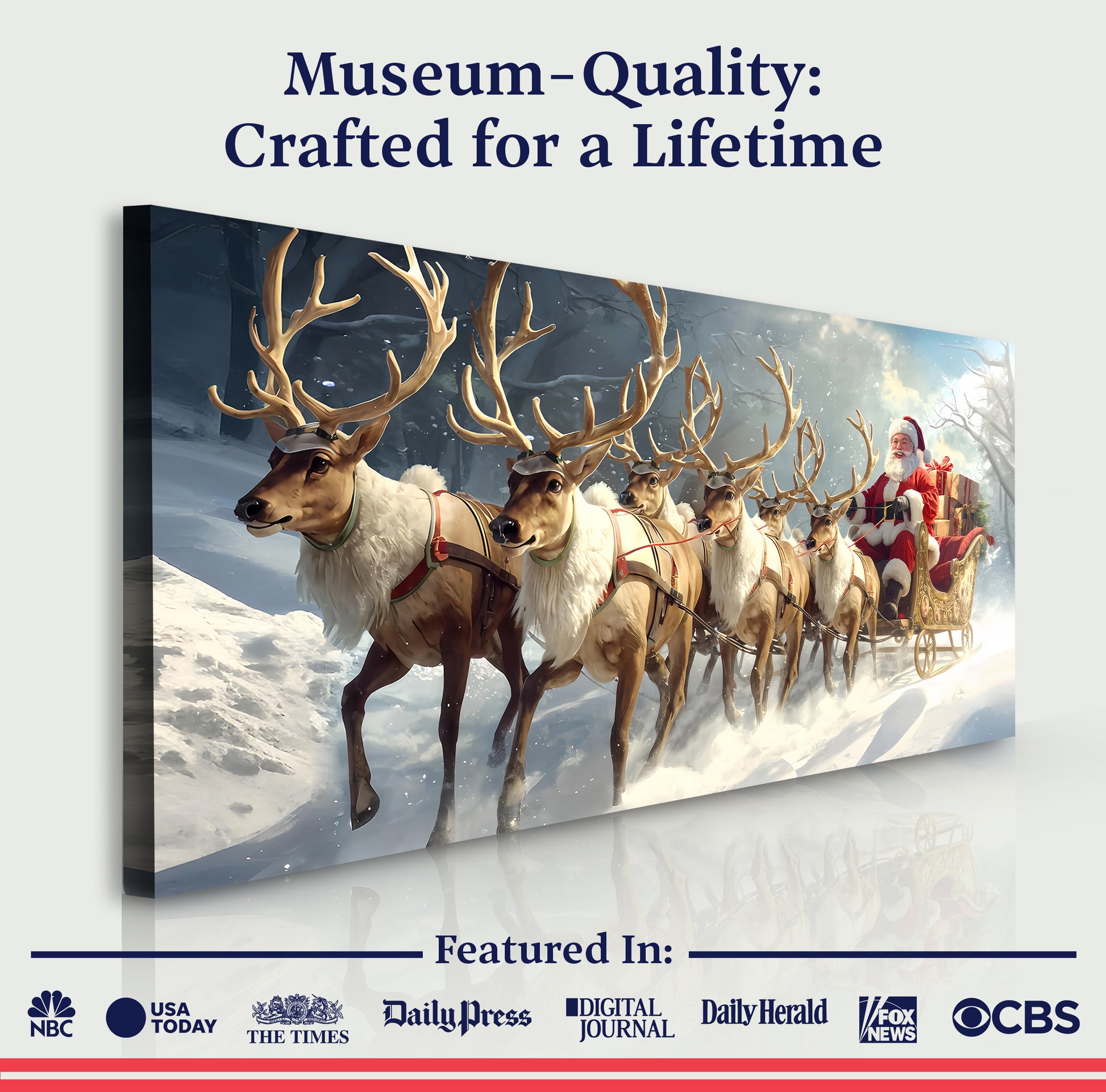 Santa’s Sleigh Ride Christmas Wall Art