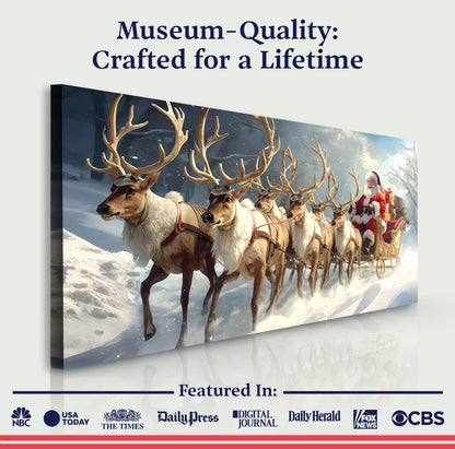 Santa’s Sleigh Ride Christmas Wall Art