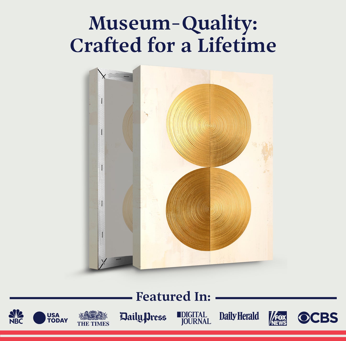 Golden Circle Abstract Wall Art