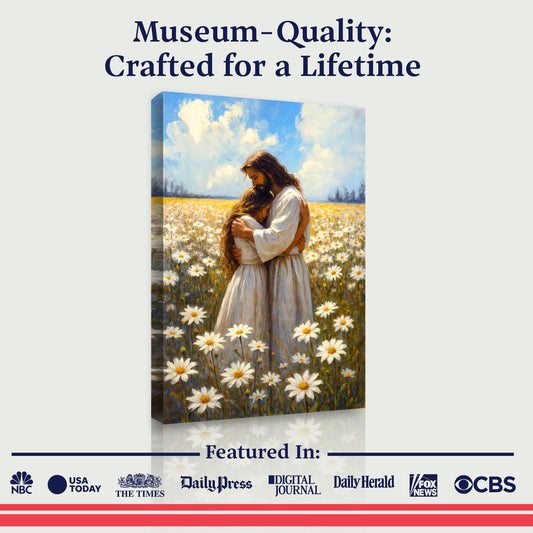 Jesus Hugging Woman Faith Wall Art II