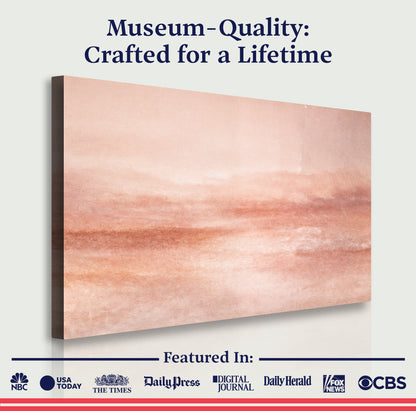 Peach Mist Serenity Abstract Wall Art