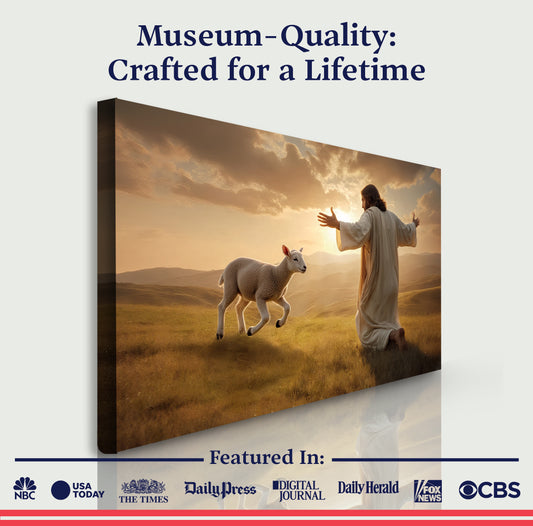 Lamb Runs To Jesus Faith Wall Art