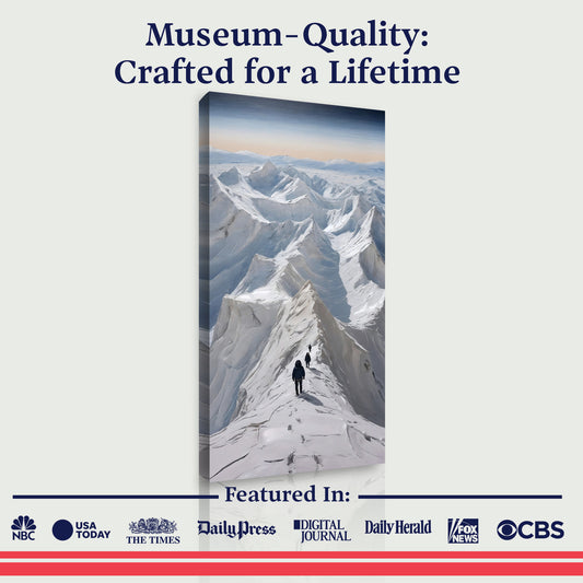 Snow Mountain Abstract Wall Art