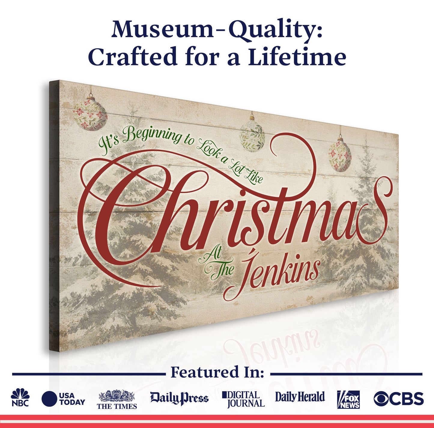 Personalized Farmhouse Christmas Wall Sign