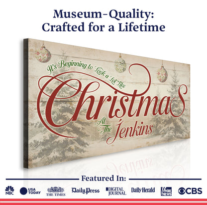 Personalized Farmhouse Christmas Wall Sign