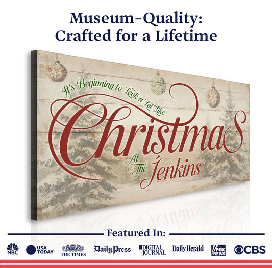 Personalized Farmhouse Christmas Wall Sign