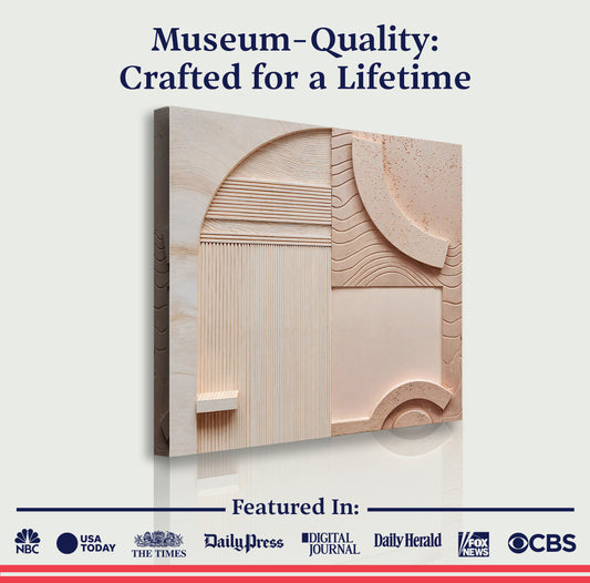 Minimalist Peach Clay Wall Art