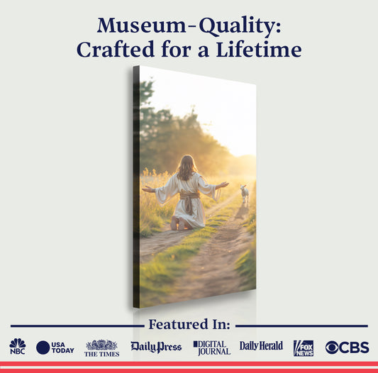 Jesus Protects The Lamb From Wolves Faith Wall Art XI