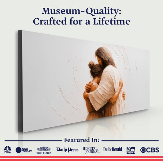 Divine Embrace of Grace Faith Wall Art II