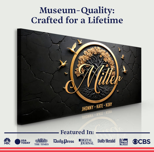 3D Celtic Tree Of Life Family Name Sign