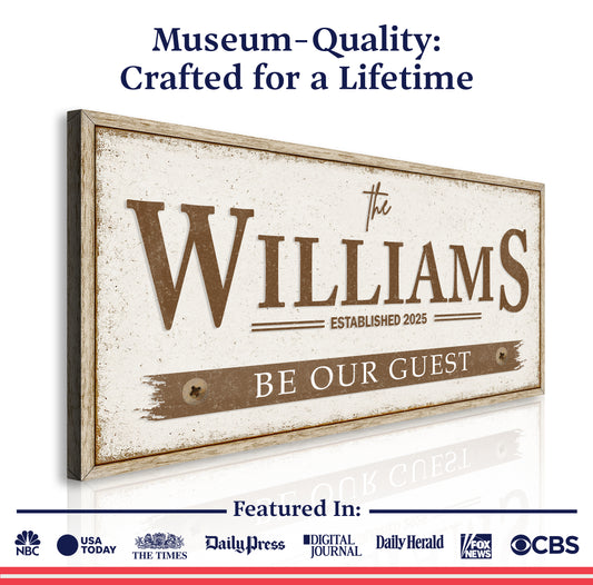 Personalized Family Name Wall Sign