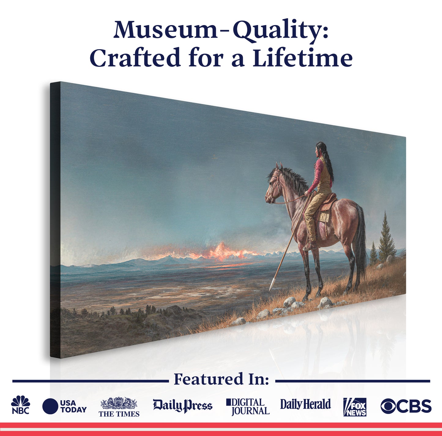 Warrior Watches The Storm Wall Art