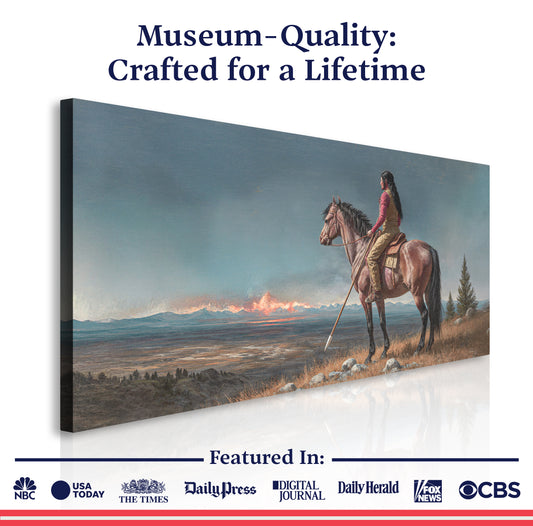 Warrior Watches The Storm Wall Art