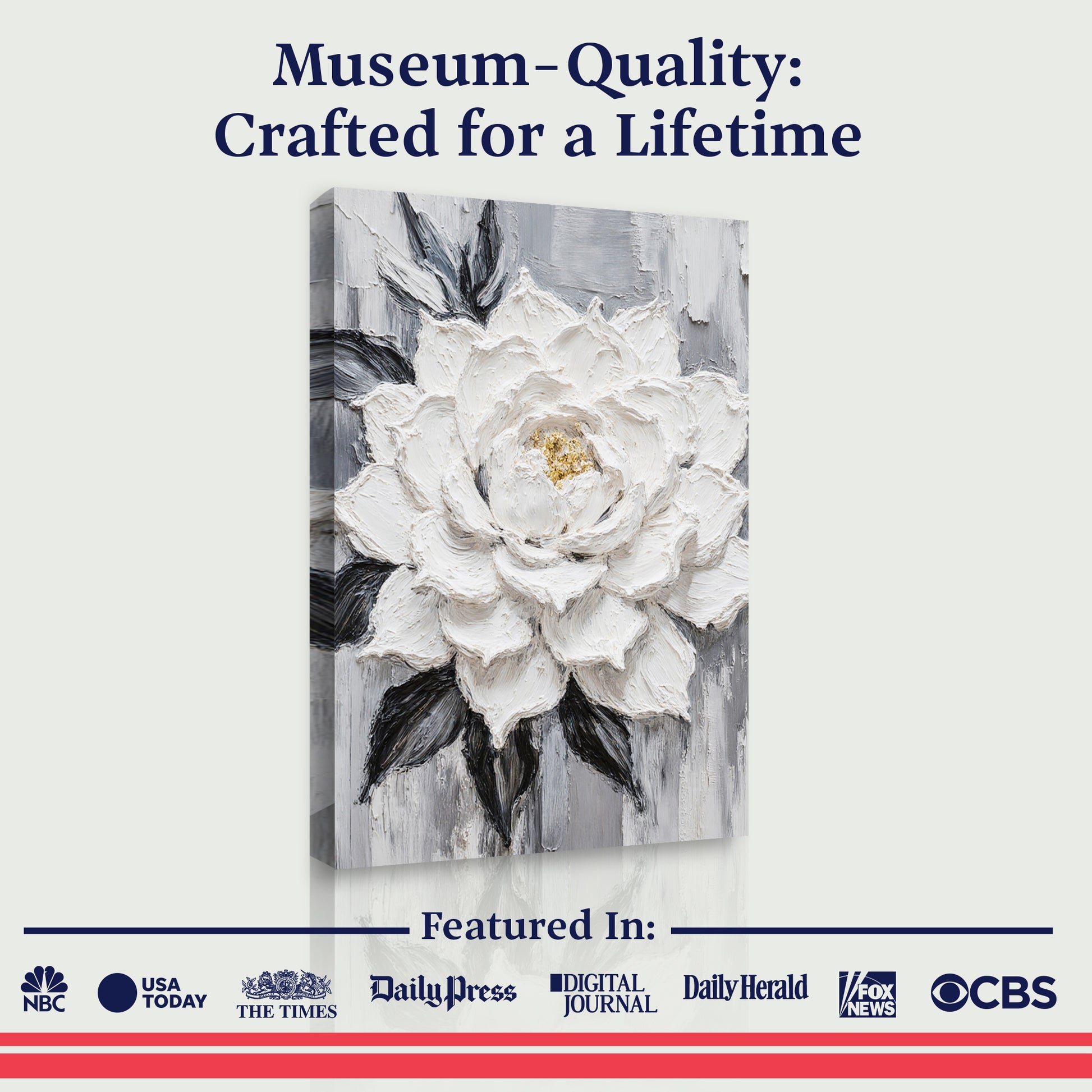 Black and White Floral Wall Art