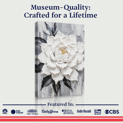 Black and White Floral Wall Art