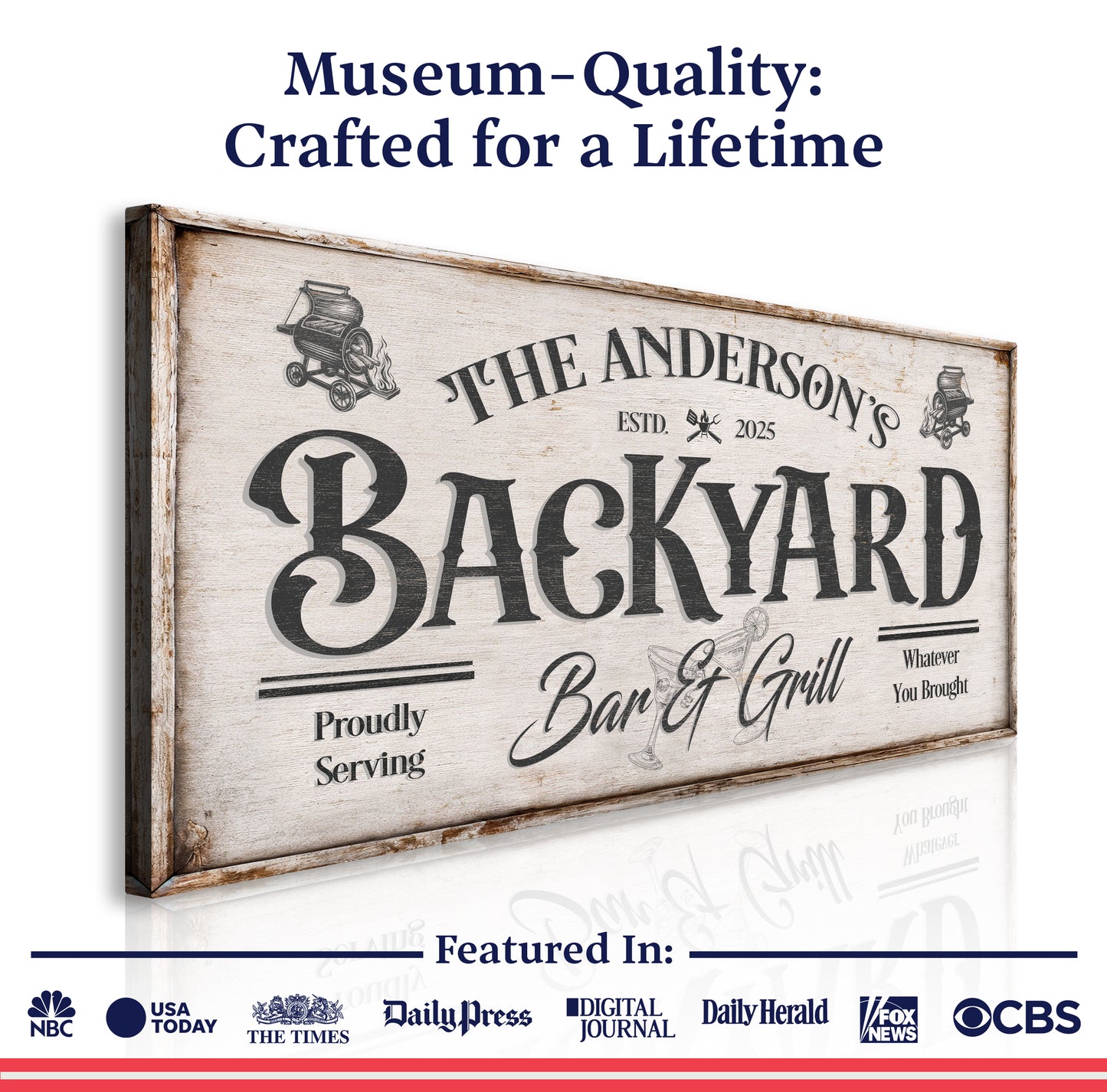 Vintage Bar And Grill Wall Sign