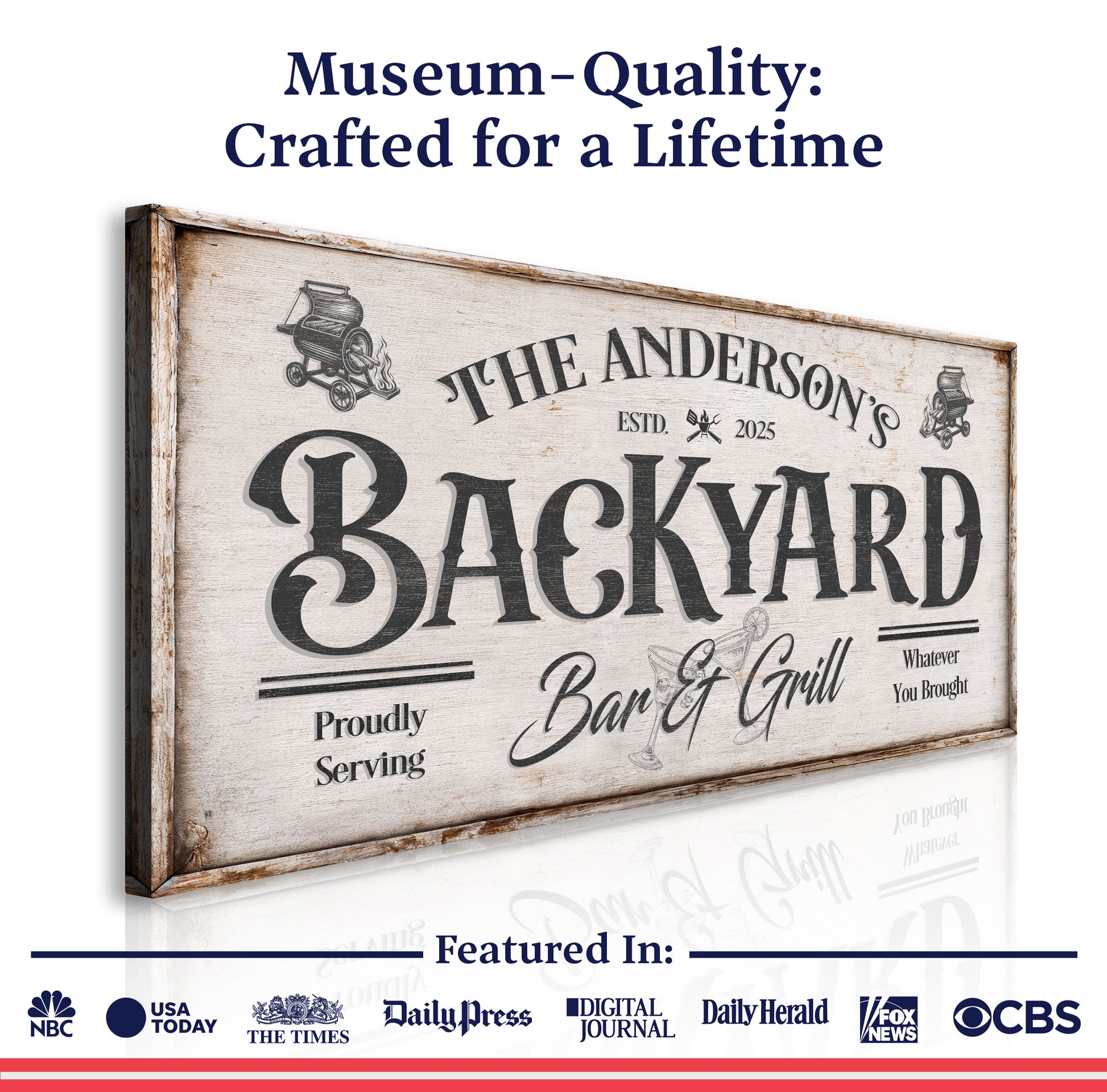 Vintage Bar And Grill Wall Sign