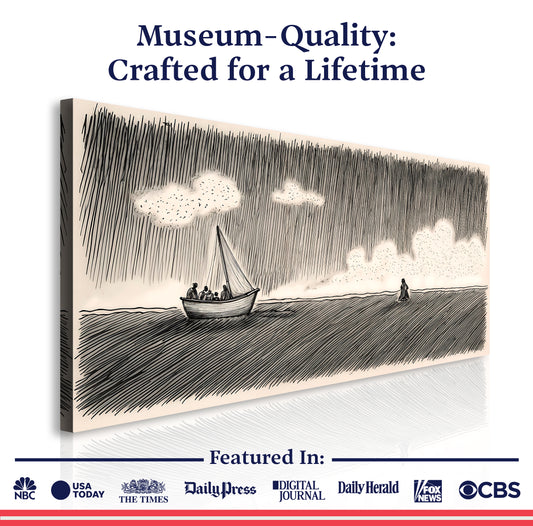 Jesus Walking On Water Faith Wall Art V