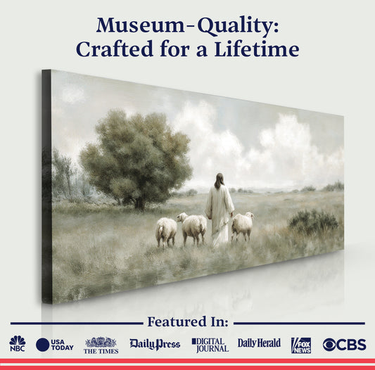 Sheeps Guided by Grace Christmas Wall Art