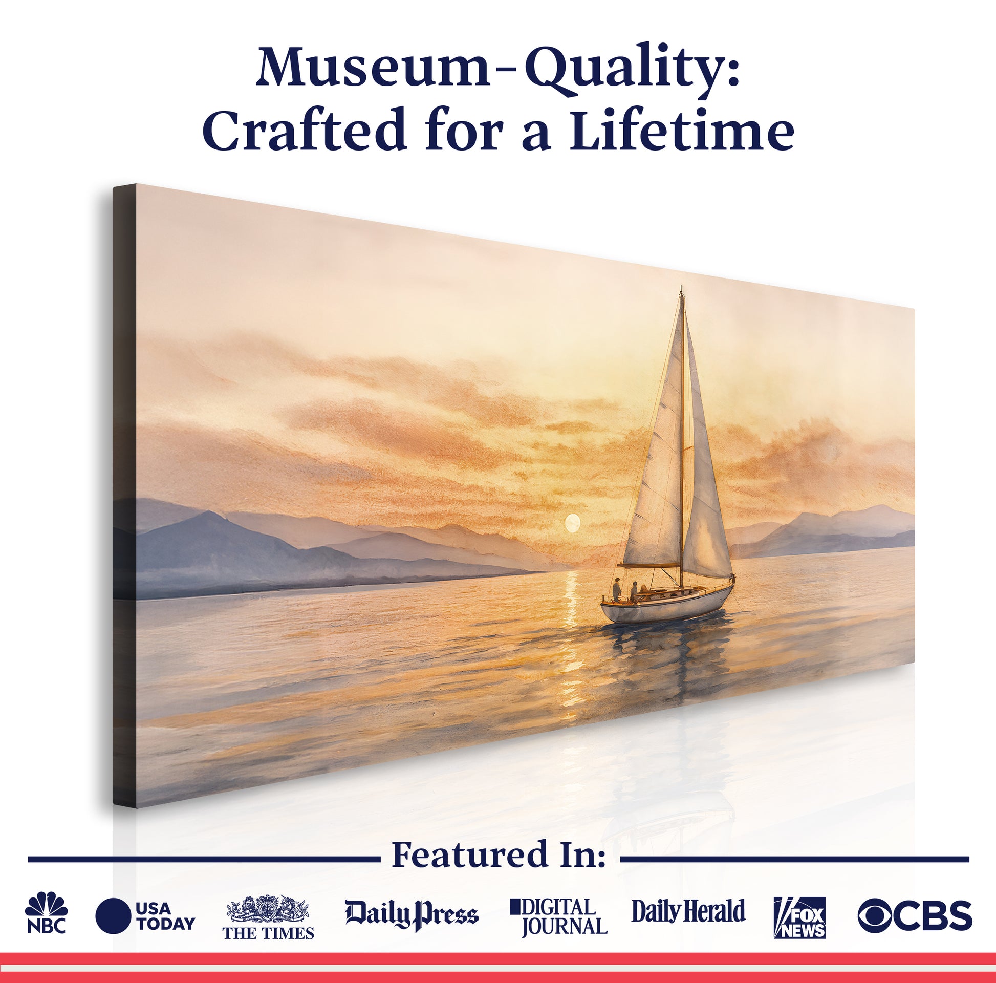 Sailing Into Dusk Abstract Wall Art