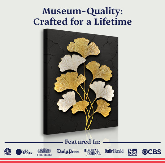 Golden Ginkgo Wall Art