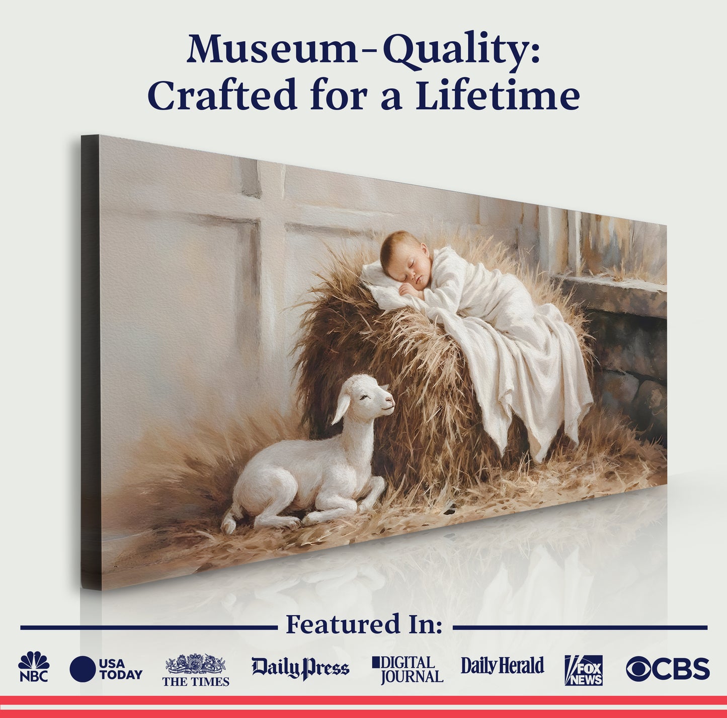 Peaceful Nativity Christmas Wall Art