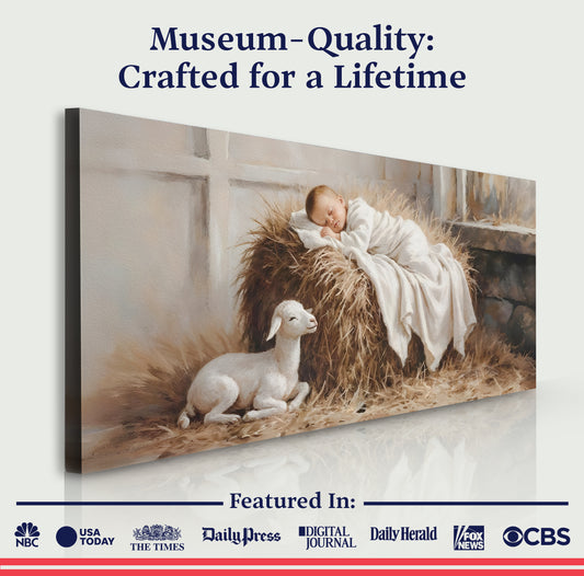 Peaceful Nativity Christmas Wall Art