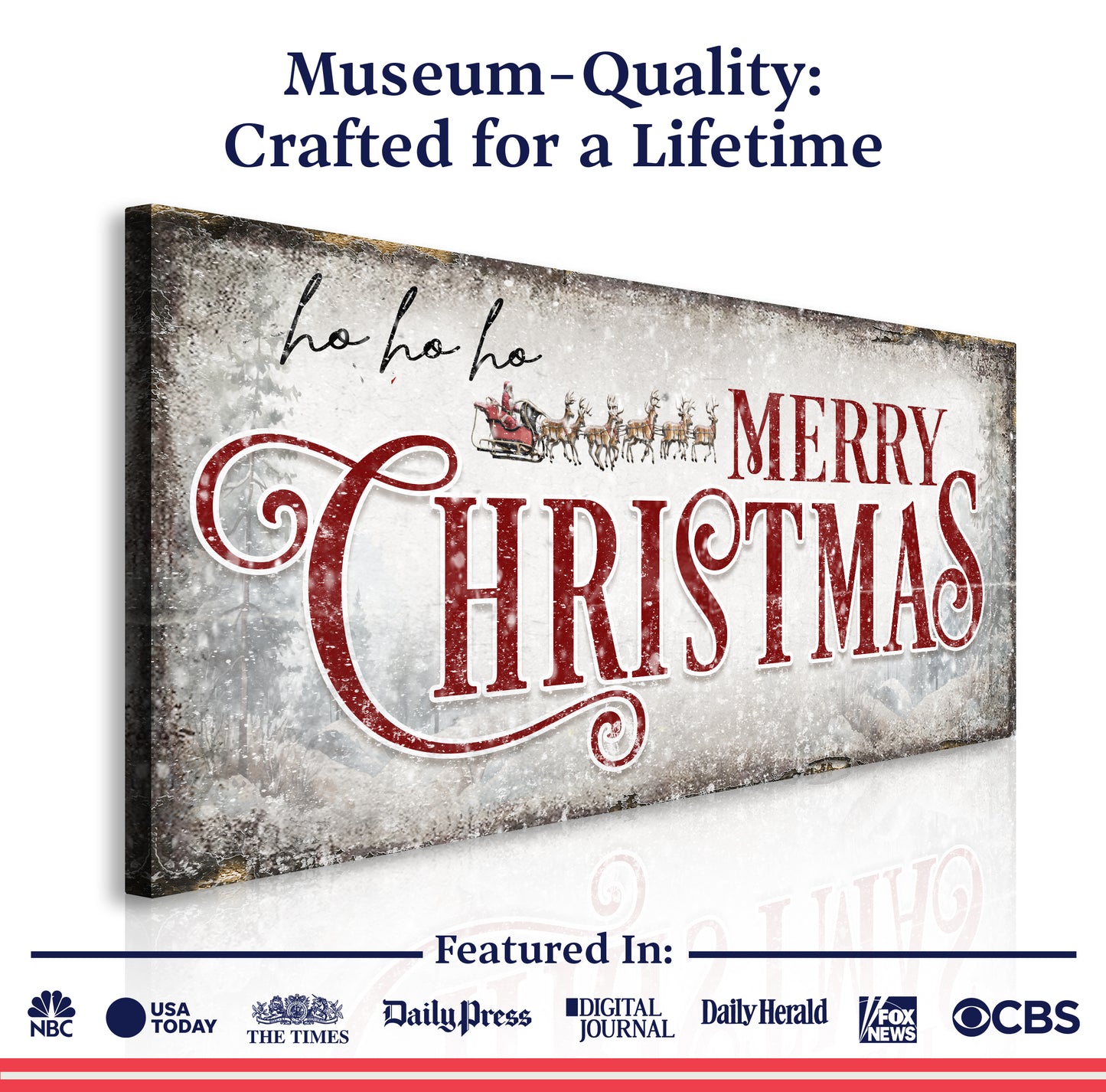 Ho Ho Ho Merry Christmas Wall Sign