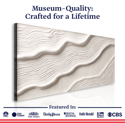 Ivory Impasto Abstract Wall Art II