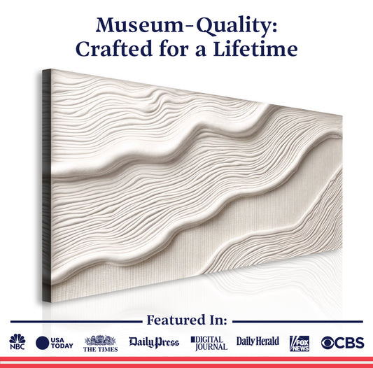 Ivory Impasto Abstract Wall Art II