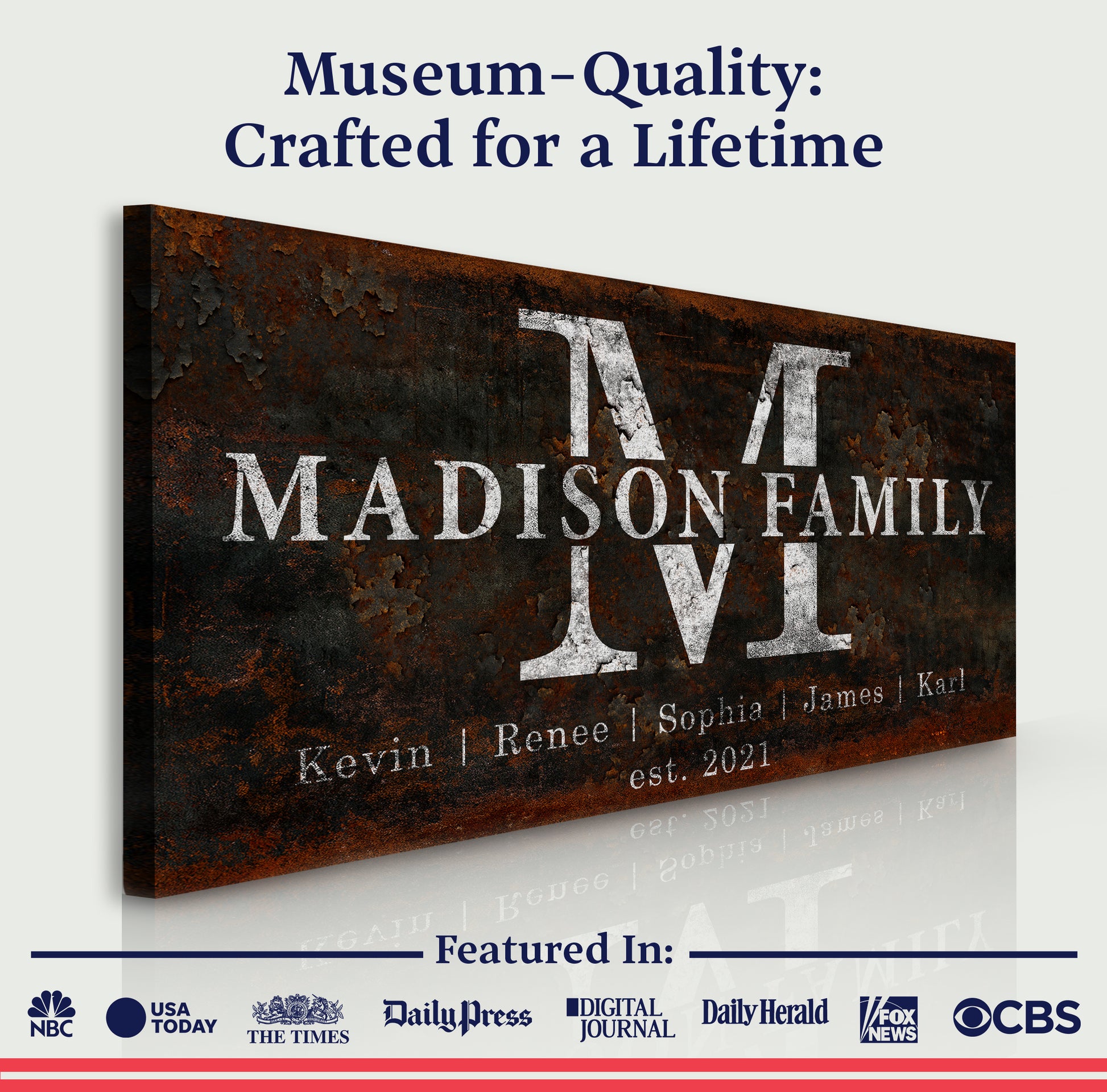 Family Sign Personalized Canvas